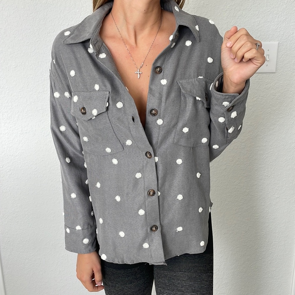 Blue Pepper - Vintage Button Down Shirt - Size S - Oversized Look
